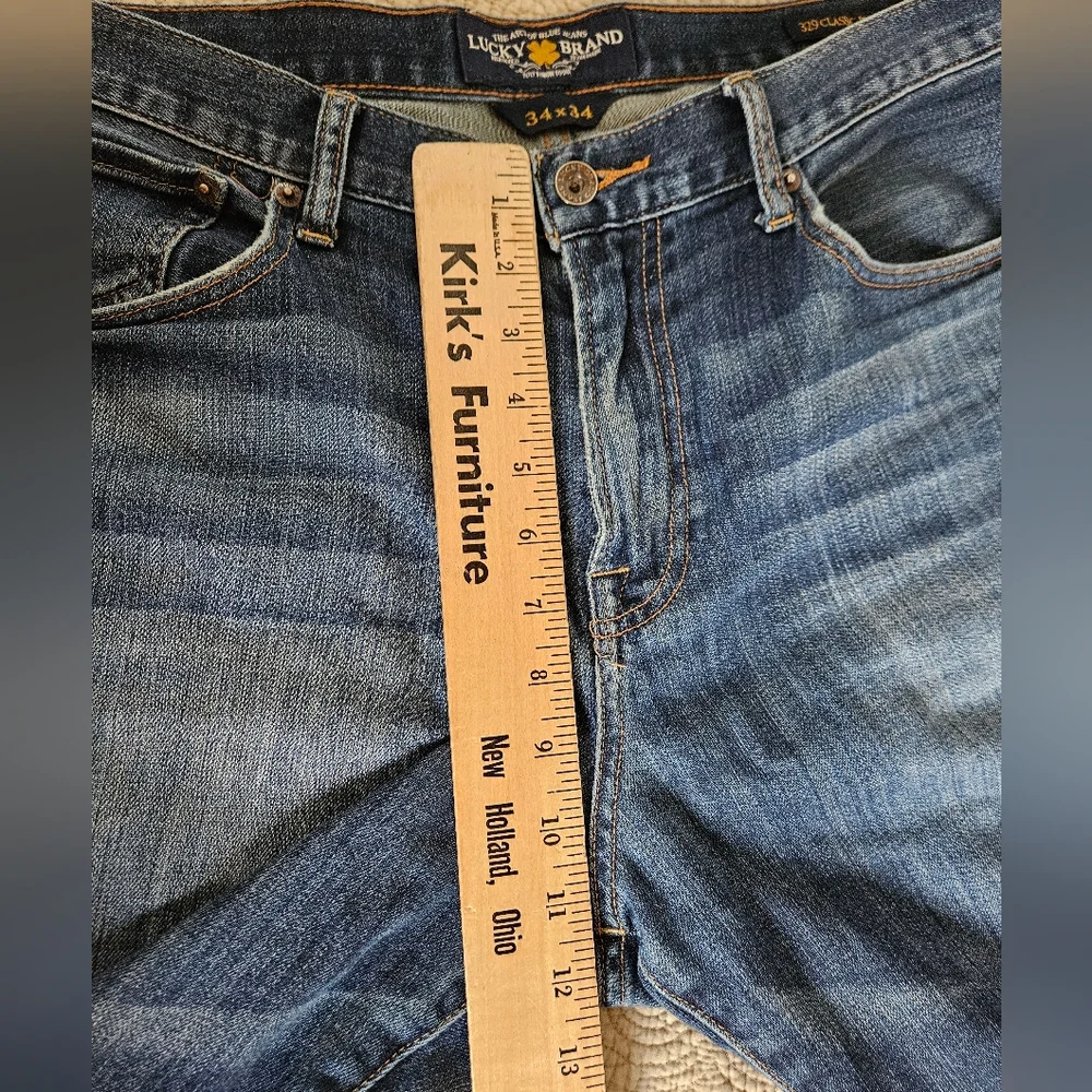 Lucky Brand Jeans Men, Size 34x34, Blue, classic straight - Picture 6 of 7